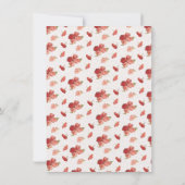 水彩画の白い馬とバラのケンタッキー ダービー ブライダル シャワー 招待状 (裏面)