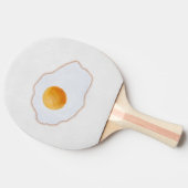 水彩画の目玉焼きミニマルアートプリント 卓球ラケット (横)