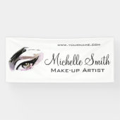 水彩画の目 まつげエクステ メイク ブランディング 横断幕 (横)