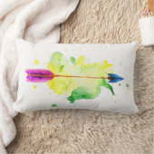 水彩画の矢の枕 ランバークッション (ブランケット)