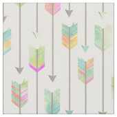 水彩画の矢パターン ファブリック (クローズアップ)