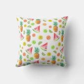 水彩画の砂糖漬けのフルーツパターン クッション (裏面)