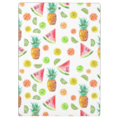 水彩画の砂糖漬けのフルーツパターン クリップボード (裏面)