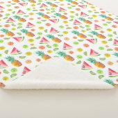 水彩画の砂糖漬けのフルーツパターン シェルパブランケット (3/4)