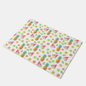 水彩画の砂糖漬けのフルーツパターン ドアマット (アングル)