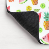 水彩画の砂糖漬けのフルーツパターン マウスパッド (コーナー)