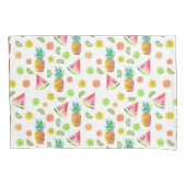 水彩画の砂糖漬けのフルーツパターン 枕カバー (正面左)