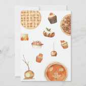 水彩画の秋のカボチャのピースィ・サンクスギビングディナー 招待状 (裏面)