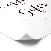 水彩画の秋のカードとギフトのサイン ポスター (角)