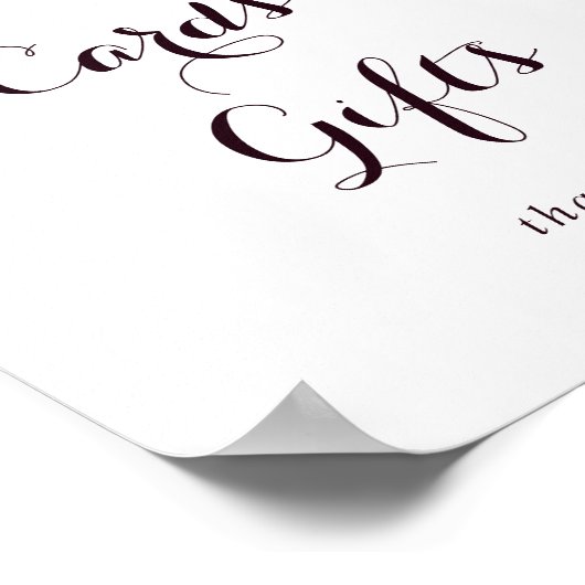 水彩画の秋のカードとギフトのサイン ポスター (角)