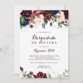 水彩画の秋のスペイン風ブライズシャワー 招待状 (正面)