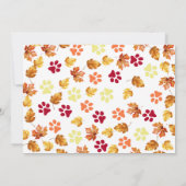 水彩画の秋の犬のデザイン - ビーグル カード (裏面)