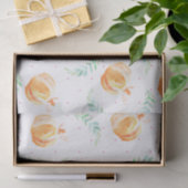 水彩画の秋の秋のカボチャ及び月桂樹 薄葉紙 (ギフト)