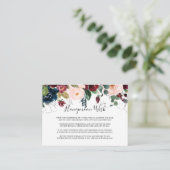 水彩画の秋の花のハニームーンメッセージカード エンクロージャーカード (スタンド正面)