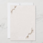 水彩画の秋の花のレセプション 招待状 (裏面)