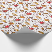 水彩画の秋の落書き ラッピングペーパー (角)