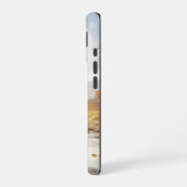 水彩画の秋をテーマにした森の中の馬 iPhone 16ケース (左側面)