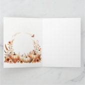 水彩画の秋祭りのイラスト カード (内部)