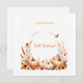 水彩画の秋祭りのイラスト シーズンカード (正面/裏面)