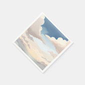 水彩画の空と青い雲｜曇り空 スタンダードカクテルナプキン (角)