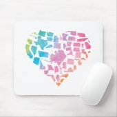 水彩画の米国のハート マウスパッド (マウス)