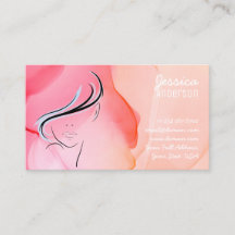 水彩画の粋でモダンな美容院