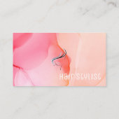 水彩画の粋でモダンな美容院 名刺 (裏面)