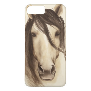 水彩画の納屋動物 の馬 iPhone 8 PLUS/7 PLUSケース