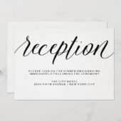 水彩画の紙の披露宴のエレガントなタイポグラフィ 招待状 (正面/裏面)