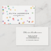 水彩画の紙吹雪は名刺のイベントを着色します 名刺 (正面/裏面)