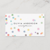 水彩画の紙吹雪は名刺のイベントを着色します 名刺 (正面)