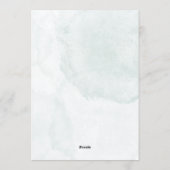 水彩画の素朴な冬の装飾 ウェディング 招待状 (裏面)