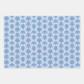 水彩画の紫のチューリップ ラッピングペーパーシート (正面2)