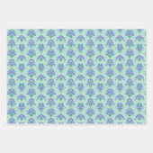 水彩画の紫のチューリップ ラッピングペーパーシート (正面)