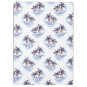 水彩画の紫色の幾何学的なヤシの木パターン クリップボード (裏面)