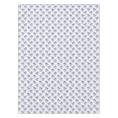 水彩画の紫色の幾何学的なヤシの木パターン テーブルクロス (正面)