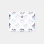 水彩画の紫色の幾何学的なヤシの木パターン ポストイット (正面)