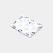 水彩画の紫色の幾何学的なヤシの木パターン ポストイット (アングル)