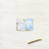 水彩画の紫陽花の付箋 ポストイット (デスク上)