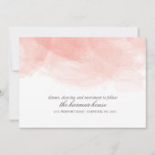水彩画の結婚式の受付カード 招待状 (正面)