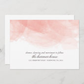 水彩画の結婚式の受付カード 招待状 (正面/裏面)