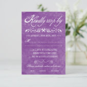 水彩画の結婚式の応答カード 出欠カード (スタンド正面)