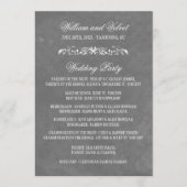 水彩画の結婚式プログラム プログラム (正面)