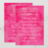水彩画の結婚式プログラム プログラム (正面/裏面)
