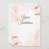水彩画の結婚式招待状（ピンク系） 招待状 (裏面)