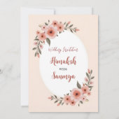 水彩画の結婚式招待状 招待状 (裏面)