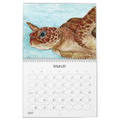水彩画の絵画のカレンダー カレンダー (3月 2027)