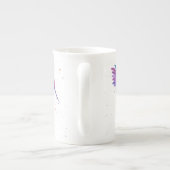 水彩画の絵画のハチドリのマグ ボーンチャイナマグカップ (裏面)