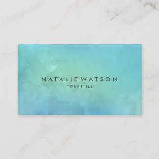 水彩画の絵画のモダンな最小主義のターコイズ 名刺