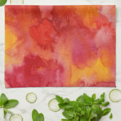 水彩画の絵画の背景 キッチンタオル (折り畳み)